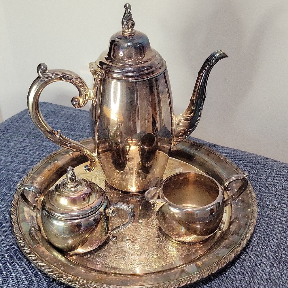 Elegant Silver Tea Set
